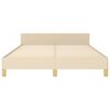 vidaXL Estrutura de cama sem colch&atilde;o 140x190 cm tecido cor creme