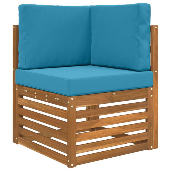 vidaXL Almofada para Sof&aacute; Externo 3 pcs Azul Royal Poli&eacute;ster