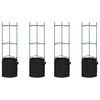 vidaXL Suportes para tomateiros com sacos 4 pcs 116 cm a&ccedil;o e PP
