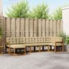 vidaXL Conjunto de Sof&aacute;s para Exterior 7 pcs Natural e Bege