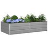 vidaXL Floreira Cinzento-claro 195 x 100 x 45 cm A&ccedil;o Galvanizado