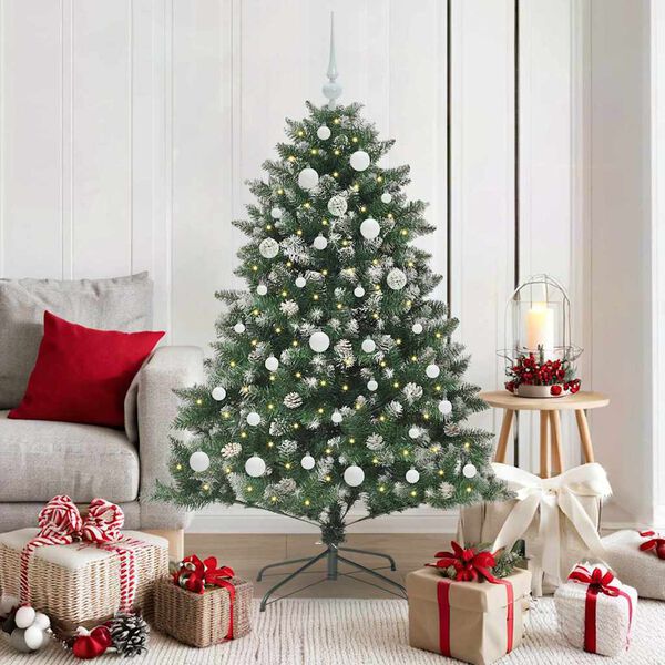 vidaXL &Aacute;rvore de Natal Artificial Verde 150 cm PVC, Pl&aacute;stico e A&ccedil;o