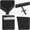 vidaXL Conjunto de Jantar para Jardim 5 pcs Preto A&ccedil;o revestido a p&oacute;