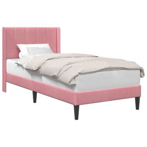 vidaXL Estrutura da Cama com cabeceira Rosa 80 x 200 cm Veludo