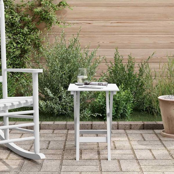 vidaXL Mesa de apoio dobr&aacute;vel madeira de &aacute;lamo maci&ccedil;a branco