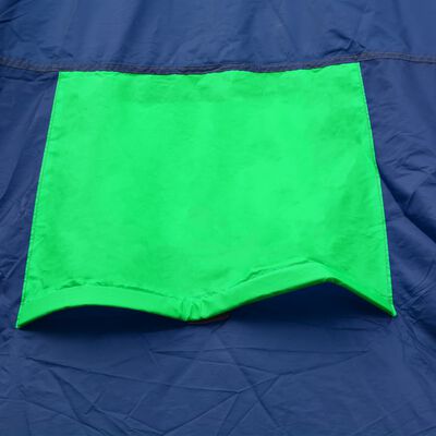 vidaXL Tenda de campismo 9 pessoas tecido azul e verde