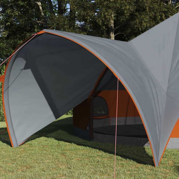 vidaXL Tenda Teepee para 9 Pessoas Cinza e Laranja 502 x 502 x 297 cm