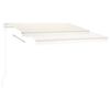 vidaXL Toldo autom&aacute;tico com LED e sensor de vento 350x250 cm cor creme