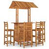 vidaXL 5 pcs conjunto de bar para jardim madeira de ac&aacute;cia maci&ccedil;a