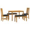 vidaXL Conjunto de sala de jantar 5 unid. Preto