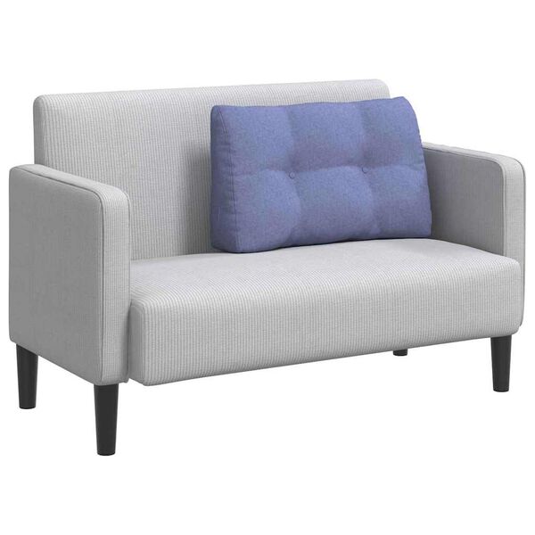 vidaXL Travesseiro para Costas Azul Jeans 80 x 24 x 50 cm tecido