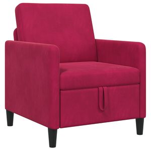 vidaXL Sofa com Armazenamento Vinho Vermelho 72 x 78 x 87 cm Poli&eacute;ster