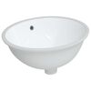 vidaXL Lavat&oacute;rio casa de banho oval 47x39x21 cm cer&acirc;mica branco