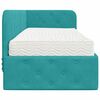 vidaXL Estrutura de Cama de Canto Turquesa 80 x 200 cm Veludo