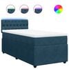 vidaXL Cama boxspring com colch&atilde;o 100x200 cm veludo azul
