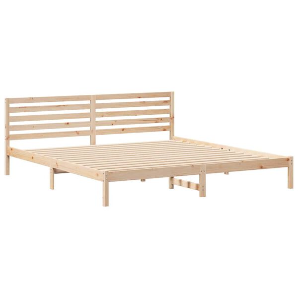 vidaXL Estrutura da Cama com cabeceira Castanho 180 x 220 cm