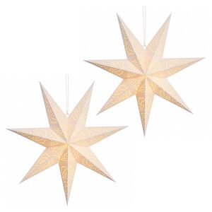 vidaXL Ilumina&ccedil;&atilde;o de Natal RAAHE 2 unid. 10 LED Branco quente
