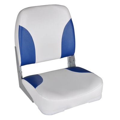 vidaXL Assentos barco 2 pcs encosto dobrável azul/branco 41x36x48 cm