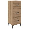 vidaXL Buffet Carvalho Artesanal 34,5 x 34 x 90 cm