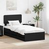vidaXL Estrutura da Cama Preto 75 x 190 cm Madeira engenheirada