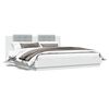vidaXL Estrutura cama c/ cabeceira 180x200 cm derivados madeira branco