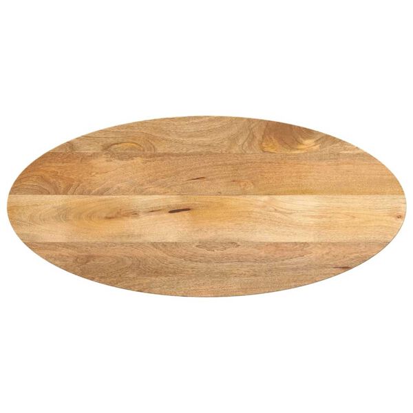 vidaXL Tampo de mesa oval 100x50x2,5 cm madeira de mangueira maci&ccedil;a