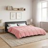 vidaXL Duvet de Ano Inteiro Colchonete Rosa 200 x 220 cm Microfibra
