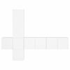 vidaXL 5 pcs m&oacute;veis de parede p/ TV derivados de madeira branco
