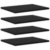 vidaXL Estante de Prateleira 4 pcs Preto 40 x 30 x 1,5 cm
