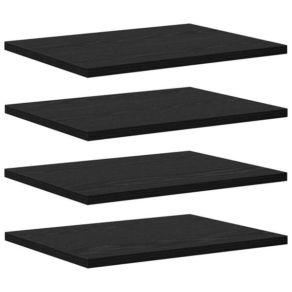 vidaXL Estante de Prateleira 4 pcs Preto 40 x 30 x 1,5 cm