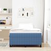 vidaXL Cama Box Azul e Branco 120 x 190 cm Tecido de Veludo Cotele