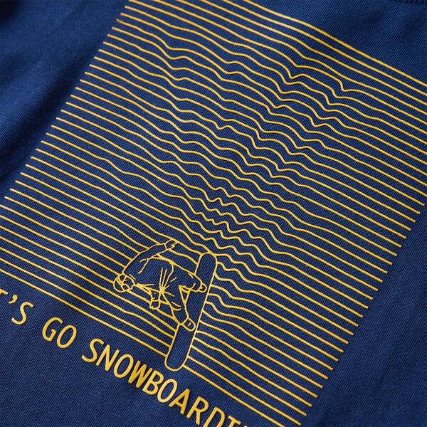 T-shirt de manga comprida para crian&ccedil;a azul-marinho 116