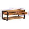 vidaXL Mesa de centro 90x50x38 cm madeira de acácia maciça