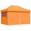 vidaXL Tenda para festas pop-up dobr&aacute;vel c/ 4 paredes laterais laranja