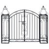 vidaXL Port&atilde;o de jardim ornamental 122x20,5x100 cm ferro forjado