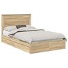 vidaXL Cama com Armazenamento com gaveta Carvalho Sonoma 120 x 200 cm