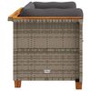 vidaXL Sof&aacute;s de canto p/ jardim c/ almofad&otilde;es 2 pcs vime PE cinzento