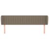 vidaXL Cabeceira cama abas tecido 183x23x78/88 cm cinzento-acastanhado