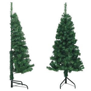 vidaXL &Aacute;rvore de Natal artificial de canto 120 cm PVC verde