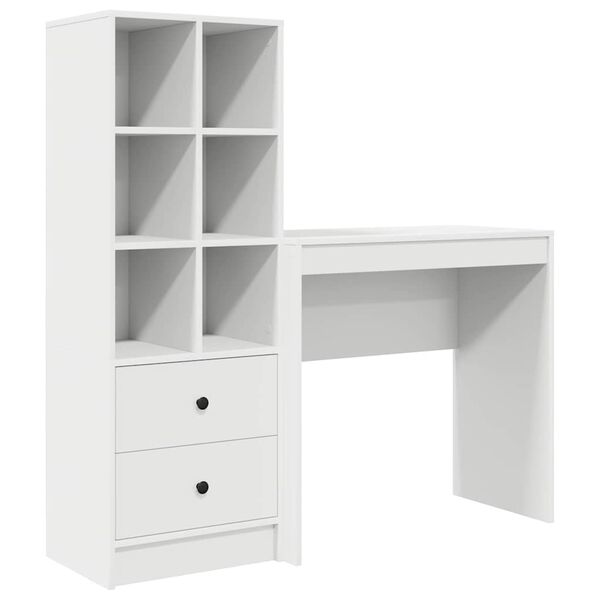 vidaXL Mesa com gaveta 2 pcs Branco