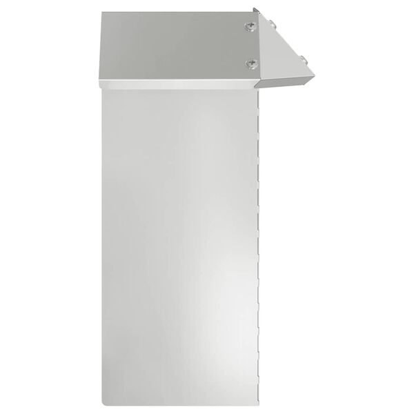 vidaXL Cerca de Caracol 4 pcs Prateado 13,5 x 13,5 x 25 cm