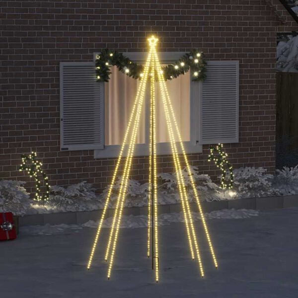 vidaXL Ilumina&ccedil;&atilde;o cascata p/ &aacute;rvore Natal int/ext 400 luzes LED 2,5 m