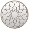 vidaXL Espelho de jardim p/ uso exterior ferro 60x3 cm cor de areia