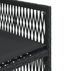 vidaXL 15 pcs conjunto de jantar p/jardim com almofad&otilde;es vime PE preto