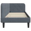 vidaXL Estrutura de Cama de Canto Cinza Escuro 80 x 200 cm Veludo