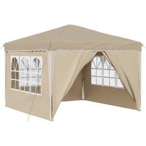 vidaXL Tenda de Festa Pop-up 288 x 288 x 245 cm Creme Tecido Oxford