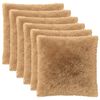 vidaXL Capa almofada 6 pcs HEERLEN Cinzento-acastanhado 60 x 60 cm