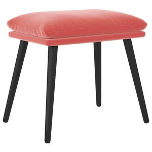 vidaXL Apoio de p&eacute;s 45x29,5x35 cm veludo rosa