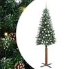 vidaXL &Aacute;rvore de Natal Slim com 300 LEDs com suporte Verde 210 cm