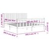 vidaXL Estrutura de cama Super King Size com cabeceira madeira maci&ccedil;a
